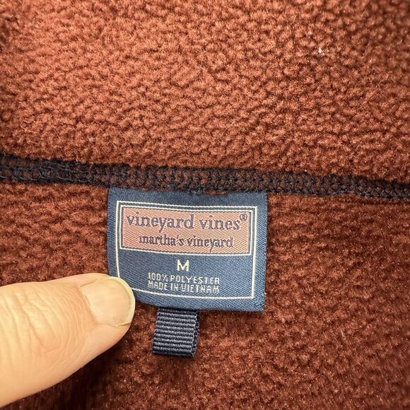 Vineyard Vines Notre Dame Quarter Zip Pullover Men Medium Brown Polyester. - Picture 3 of 9